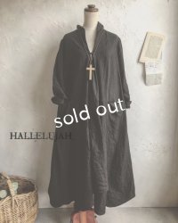 HALLELUJAH／Robe de femme de chambre　小間使いローブ衿付・Ink Black