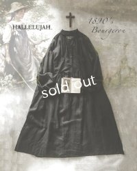 HALLELUJAH／1890's Bourgeron　1890年代　羊飼いシャツワンピース・Charcoal