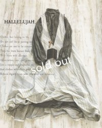 HALLELUJAH／Robe de femme de chambre no.4 小間使いローブ・off white stripe