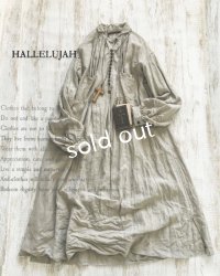 HALLELUJAH／1890's Bourgeron　1890年代　羊飼いシャツワンピース・flax