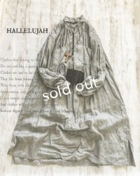 HALLELUJAH／1890's Bourgeron　1890年代　羊飼いシャツワンピース・墨染light charcoal