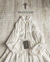 HALLELUJAH／1890's Bourgeron　1890年代　羊飼いシャツワンピース・off white