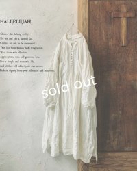 HALLELUJAH／1890's Bourgeron　1890年代　羊飼いシャツワンピース・off-white