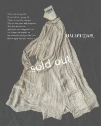 HALLELUJAH／【限定販売】1890's Bourgeron 1890年代羊飼いシャツワンピース・gauze flax