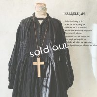 HALLELUJAH／1890's Bourgeron 羊飼いシャツワンピース・Black