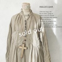 HALLELUJAH／1890's Bourgeron 羊飼いシャツワンピース・Sand Baige