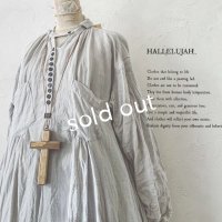 HALLELUJAH／1890's Bourgeron 羊飼いシャツワンピース・Light Gray