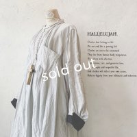 当店限定 HALLELUJAH／羊飼いのノマドドレス・Light Gray×Black