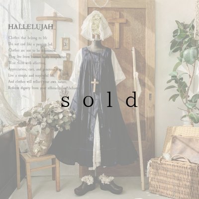 画像1: HALLELUJAH／Robe Agriculteur Russe ロシアンファーマーローブ・navy