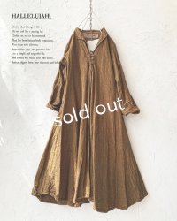 HALLELUJAH／Robe de femme de chambre 小間使いローブ衿付・antique-brown