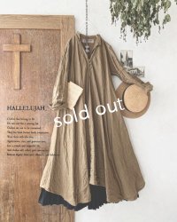 HALLELUJAH／Robe de femme de chambre 小間使いローブ衿付・brown