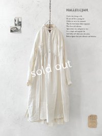 HALLELUJAH／1890's Bourgeron 羊飼いシャツワンピース・off-white