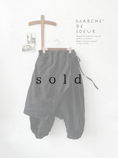 画像1: MARCHE' DE SOEUR/ タブリエパンツ・黒