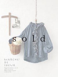 MARCHE' DE SOEUR／フローフリルブラウス・ダンガリー