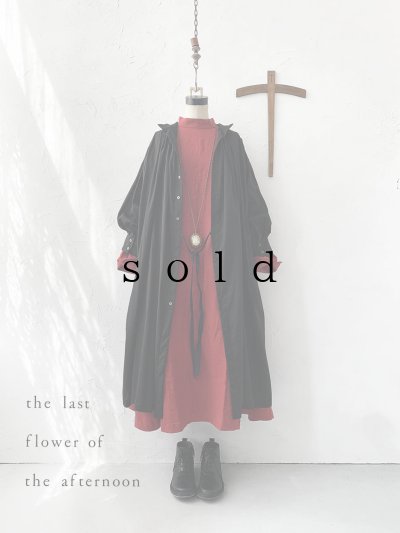 画像2: 【30%off SALE】the last flower of the afternoon／静寂の欠片 back open dress・黒