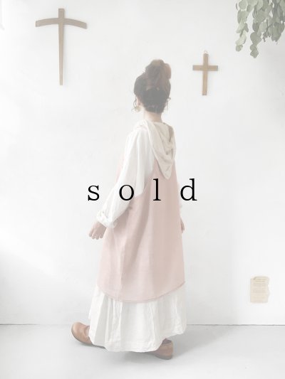 画像2: 【50%OFF SALE】MARCHE' DE SOEUR／リネン杢キャミチュニック・くすみピンク