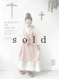 【50%OFF SALE】MARCHE' DE SOEUR／リネン杢キャミチュニック・くすみピンク