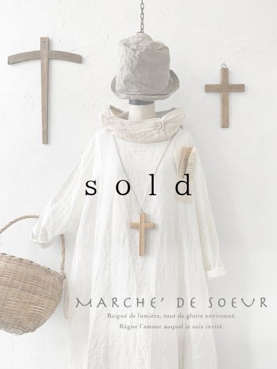 画像1: MARCHE' DE SOEUR／フードワンピース・オフ×ベージュ