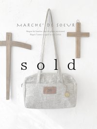 MARCHE' DE SOEUR／ミニボストンバッグ・ヘリンボーン