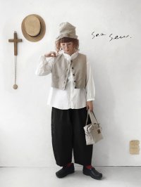 seasew.／ツイル後切替コクーンパンツ