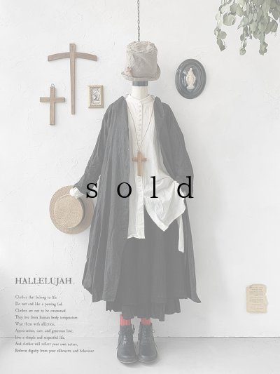 画像1: HALLELUJAH／Robe de Nomad 遊牧民のローブ・Charcoal black