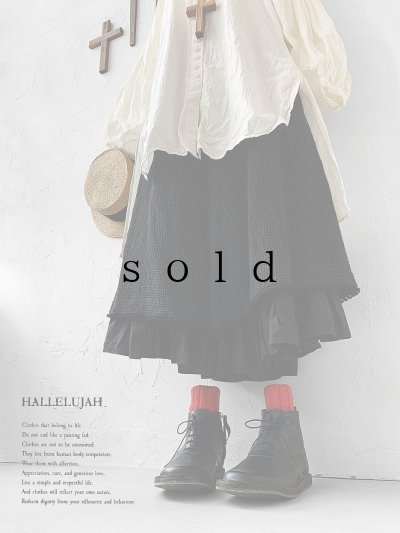 画像1: HALLELUJAH／Pantalon パンタロン・Coal black 