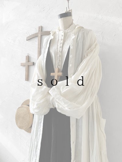 画像2: 【30%OFF SALE】HALLELUJAH／Chemise a la Reine Robe 王女のローブ・off white