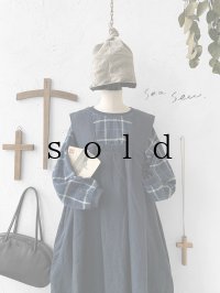 seasew.／起毛メランジプルオーバー・ネイビーチェック