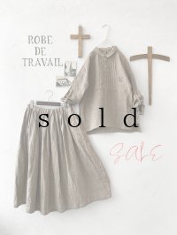 【30%off SALE】ROBE DE TRAVAIL／ファーマーズブラウスorスカート・ブラウン