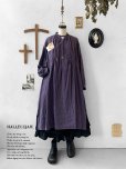 画像1: HALLELUJAH／1890's Bourgeron 羊飼いシャツワンピース・purple (1)