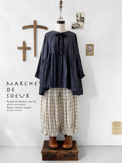 画像2: MARCHE' DE SOEUR／２wayギャザープルオーバー・デニム