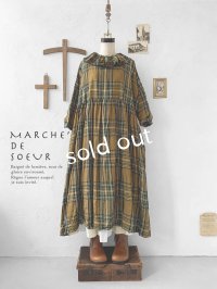 MARCHE' DE SOEUR／ラッフル襟のワンピース・オータムチェック