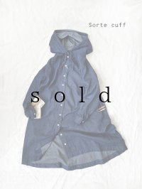 sorte cuff/デニムフードワンピース・インディゴ