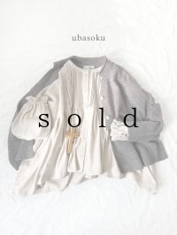 ubasoku/2way起毛ピンタックブラウス・ナチュラル