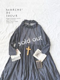 MARCHE' DE SOEUR／ラッフル襟のワンピース・デニム