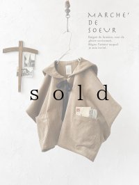 MARCHE' DE SOEUR／セーラ襟のタッセルちびコート・シナモンコーデュロイ