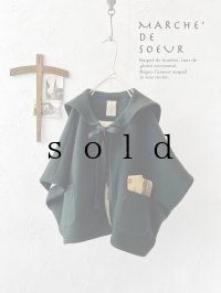 MARCHE' DE SOEUR／セーラ襟のタッセルちびコート・ダークグリーンモッサ