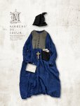 画像1: MARCHE' DE SOEUR/ターシャの種蒔ポケットワンピース・インディゴ×ハーブ (1)