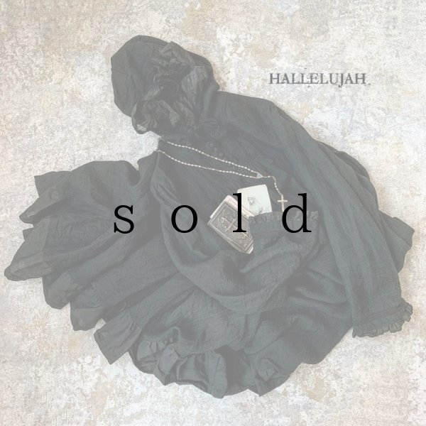 画像1: HALLELUJAH/Robe Medievale a Capuche 中世のフードローブ・black (1)