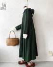 画像8: HALLELUJAH／Robe Medievale a Capuche フードドレス・dark green  (8)