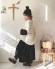 画像11: nepal hand knit/ニットポンチョ・グレー【フランスアンティーク・エパングル付】 (11)