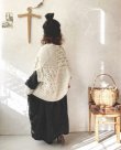 画像10: nepal hand knit/ニットポンチョ・グレー【フランスアンティーク・エパングル付】 (10)