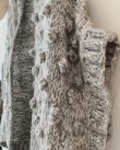 画像5: nepal hand knit/ニットポンチョ・グレー【フランスアンティーク・エパングル付】 (5)