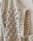 画像14: nepal hand knit/ニットポンチョ・グレー【フランスアンティーク・エパングル付】 (14)