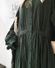 画像6: HALLELUJAH／Chemise a la Reine Robe 王女のローブワンピース・dark green (6)