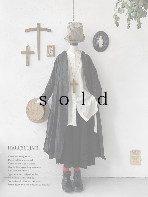 画像1: HALLELUJAH／Robe de Nomad 遊牧民のローブ・Charcoal black (1)