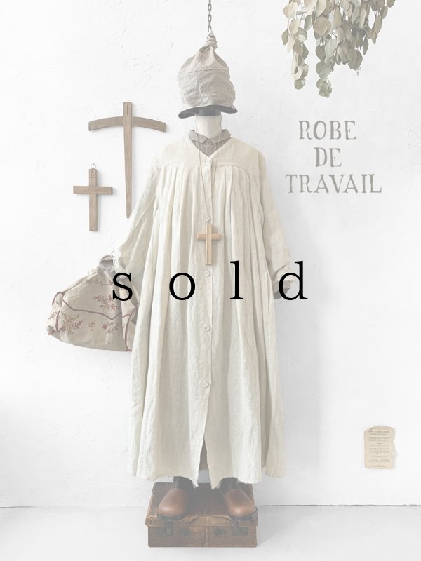 画像1: 【30%off SALE】ROBE DE TRAVAIL／リネンローブ・オートミール (1)