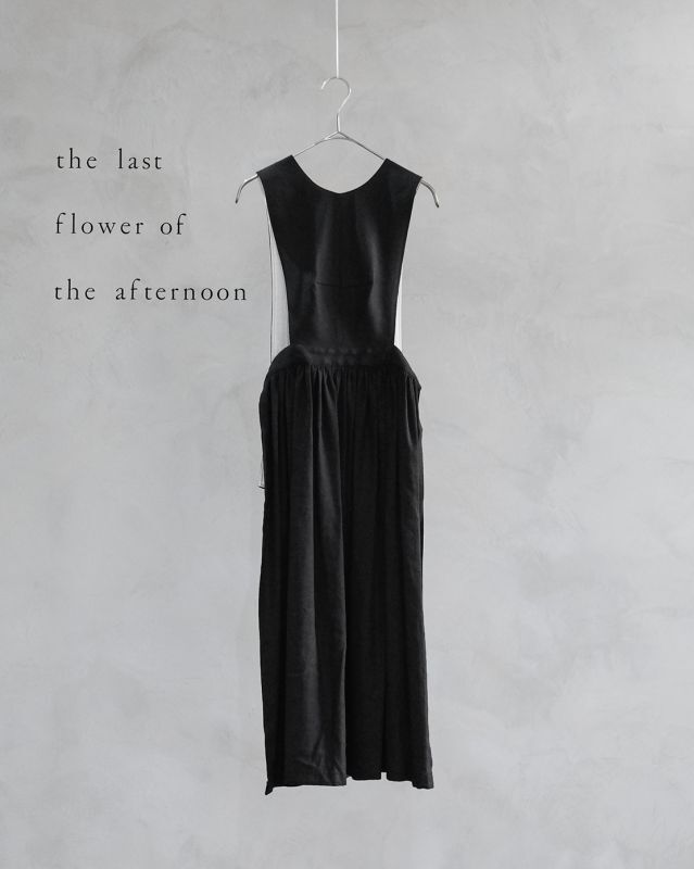 the last flower of the afternoon／月暈のpinafore vest・黒 - MARCHE 