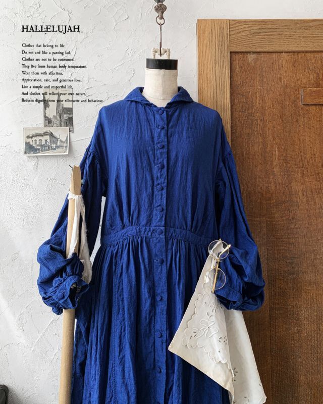 HALLELUJAH／Chemise a la Reine Robe 王女のシャツローブ・lapis